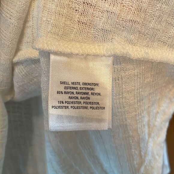 Maeve by Anthropologie Winterscape Cowl Neck Peplum Sweater - White XS - Picture 7 of 8